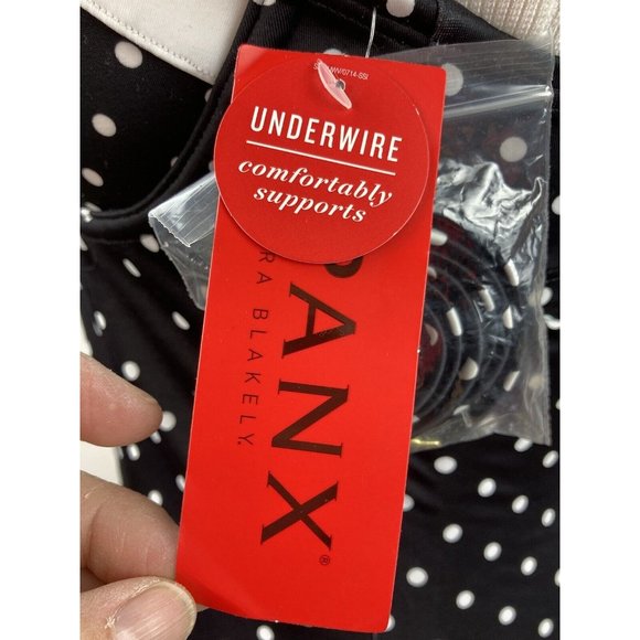 *New Spanx Retro Dresskini Polka Dot Swim Underwire Molded Cups Tankini Top-6 - Picture 12 of 13